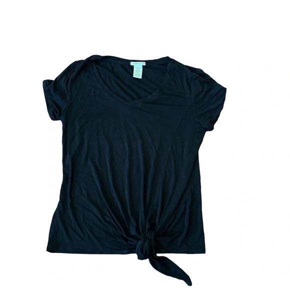 Matty M black tie knot front t shirts size S like new condition - Picture 1 of 5